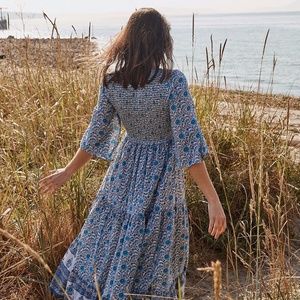 Christy Dawn Basil Dress cotton blue floral xs/s